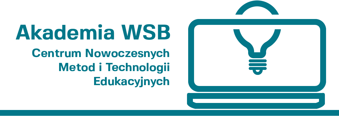 logo zespołu, rysunkowy laptop z którego ekranu wychodzi żarówka po lewej stronie jest napis "CNMiTE